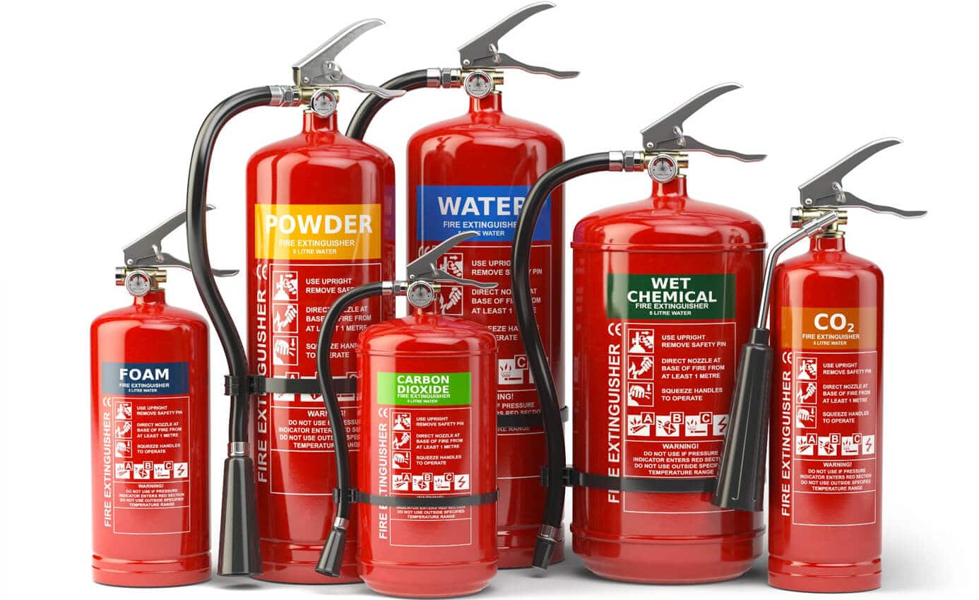 Range of Fire Extinguishers