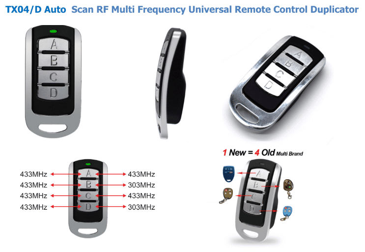 Universal Remote Control - Car | Garage | Gate | Motorcycles | Alarm Systems and more 